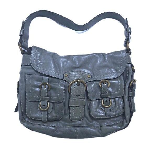 Coach Handbags - Vintage Coach Gray Leather Garcia Bag Hobo Legacy Pockets Shoulder F0893-12654